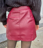 ROK LOT LEER BORDEAUX ROOD