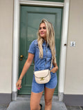 PLAYSUIT JULIA BLAUW DENIM MET KNOPEN