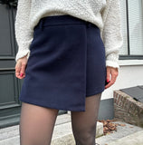 SKORT RUBY WOL DONKERBLAUW