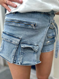 SKORT CARGO FLEUR DENIM