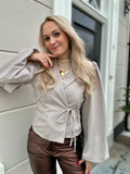 BLAZER SARA BEIGE STRASS MET KNOOP