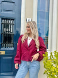 CROPPED BLAZER NOËLLA BORDEAUX ROOD