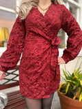 JURK NOVI BORDEAUX ROOD GEBLOEMD