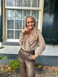 TOP INAYA BEIGE MET GLITTER