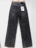 JEANS CHLOE WIDELEG ZWART WASHED