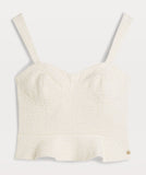 TOP BUSTIER ELLY BOUCLE MET GLITTER WHITE JOSH V