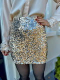 ROK GEMMA PAILLETTEN CHAMPAGNE GOUD