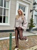 BLAZER SARA BEIGE STRASS MET KNOOP