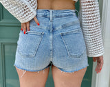 SHORT LAURA GLITTER DENIM