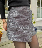 SKORT JESS GRIJS MET ZILVERE PAILETTEN