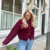 BOMBER TEDDY BORDEAUX ROOD