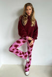 FLAIRBROEK ELIN ZONNENPRINT ROZE ROOD