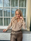 TOP INAYA BEIGE MET GLITTER