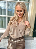 TOP INAYA BEIGE MET GLITTER