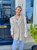 BLAZER JADA LINNEN BEIGE MET HARTJES MOUWEN