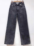 JEANS CHLOE WIDELEG ZWART WASHED