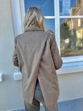 BLAZER SARA SPLIT BACK TAUPE MET STRASS