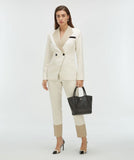 BLAZER KENNY ECRY MET BEIGE KRAAG EN ZWARTE DETAILS JOSH V