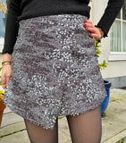 SKORT JESS GRIJS MET ZILVERE PAILETTEN