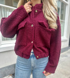 BOMBER TEDDY BORDEAUX ROOD