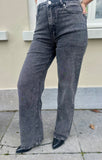 JEANS CHLOE WIDELEG ZWART WASHED