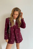 BLAZER LOULOU BORDEAUX MET HARTJES AMBIKA