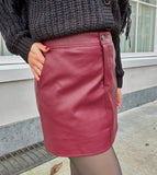 ROK LOT LEER BORDEAUX ROOD