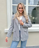 BLAZER SARA SPLIT BACK GRIJS MET STRASS