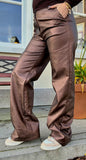 BROEK ROSY BRUIN METALLIC