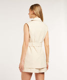 GILET JOELLE MET GLITTER CREME GOUD JOSH V