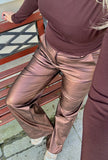 BROEK ROSY BRUIN METALLIC