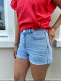 SHORT ROYCE DENIM LICHTBLAUW