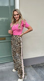 BROEK HAILEY PANTERPRINT ROZE