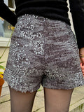 SKORT JESS GRIJS MET ZILVERE PAILETTEN