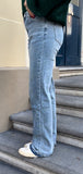 JEANS CHLOE BLAUW WIDELEG MET TIE-DYE ONDERKANT