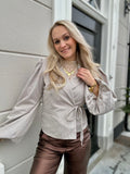 BLAZER SARA BEIGE STRASS MET KNOOP