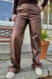 BROEK ROSY BRUIN METALLIC