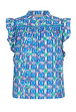 BLOUSE TIANA PRINT BLAUW LOFTY MANNER