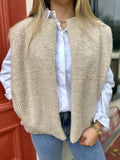 GILET TEDDY CREME