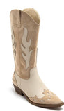 COWBOYLAARZEN VLAM BEIGE SUEDE