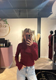 TOP FILOU MET KANT BORDEAUX ROOD