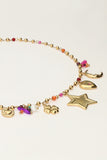 KETTING STARRY BEDEL MET STER EN KRALEN MY JEWELLERY