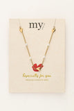 KETTING MET HARTJES EN PARELS MY JEWELLERY