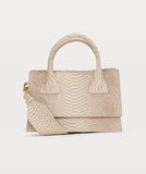 TAS YENTIL MET SLANGENPRINT ASH BEIGE JOSH V