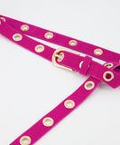 KNOOP-RIEM ROZE MET GOUD SUEDE